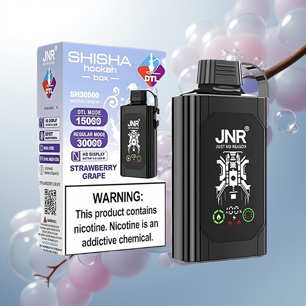 JNR Shisha Hookah Box 20500 Jahodové Hrozno HD Dual Mesh 25ml