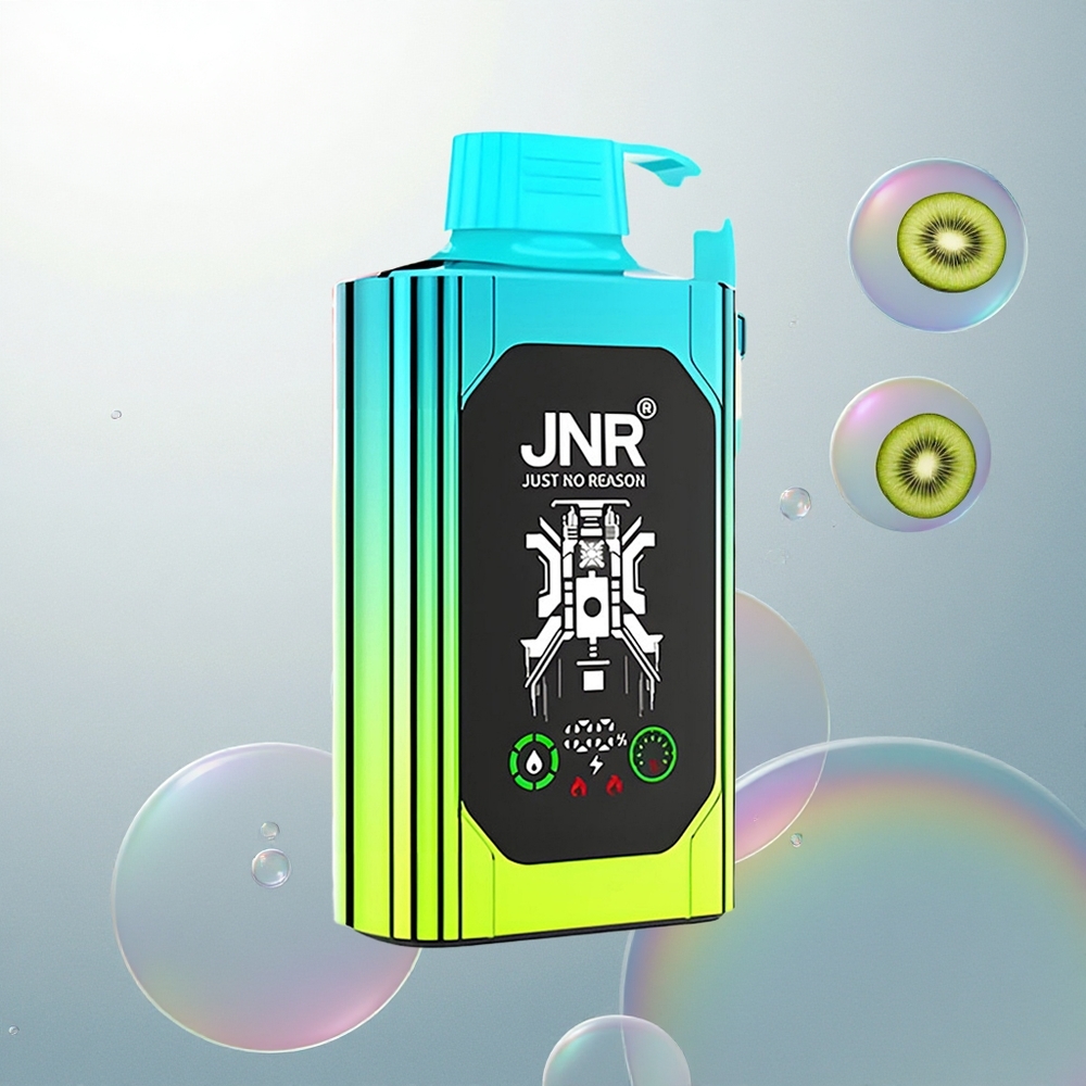 JNR Shisha Hookah Box 20500 Jahodové Kiwi s HD Displejom a Dual Mesh Coil