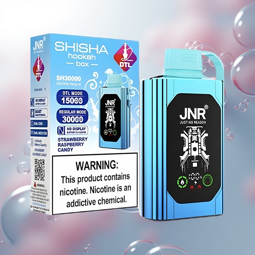 JNR Shisha Hookah Box 20500 Jahodová Malinová Candy HD Dual Mesh Typ-C
