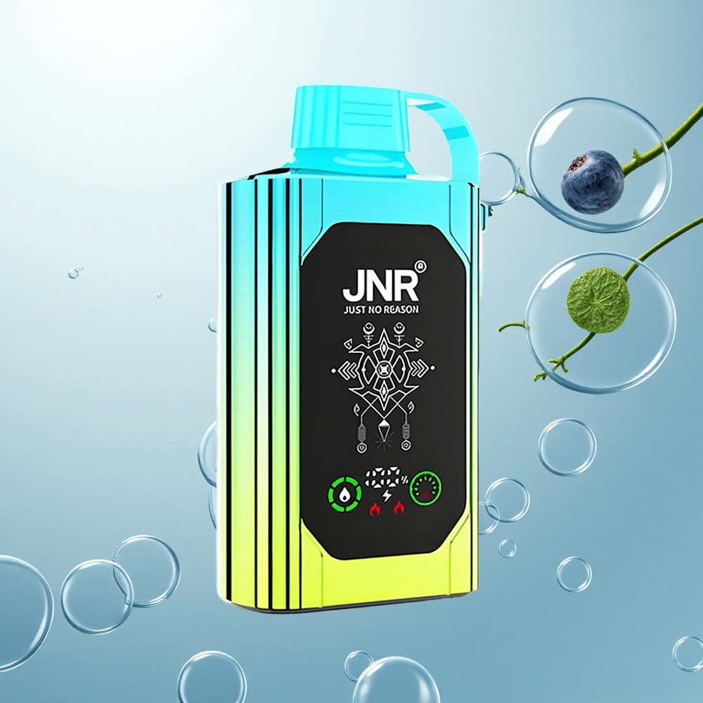 JNR Shisha Hookah Box 20500 Čučoriedková Mätová HD Displej Dvojité Sieťkové Cievky