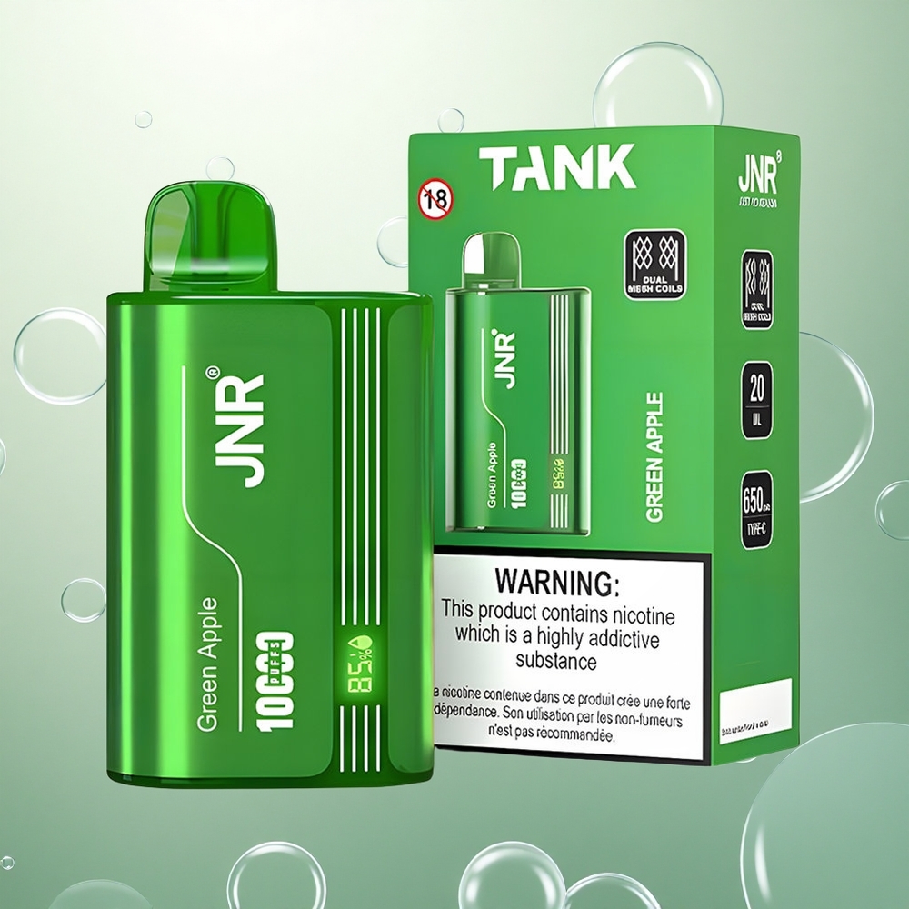 JNR Tank 10000 Zelené Jablko Broskyňa Hruška Dual Mesh Typ-C