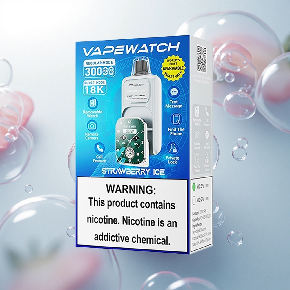 JNR VapeWatch 30000 Jahodový ľad s Duál Mesh Cievkou a 19mL náplňou