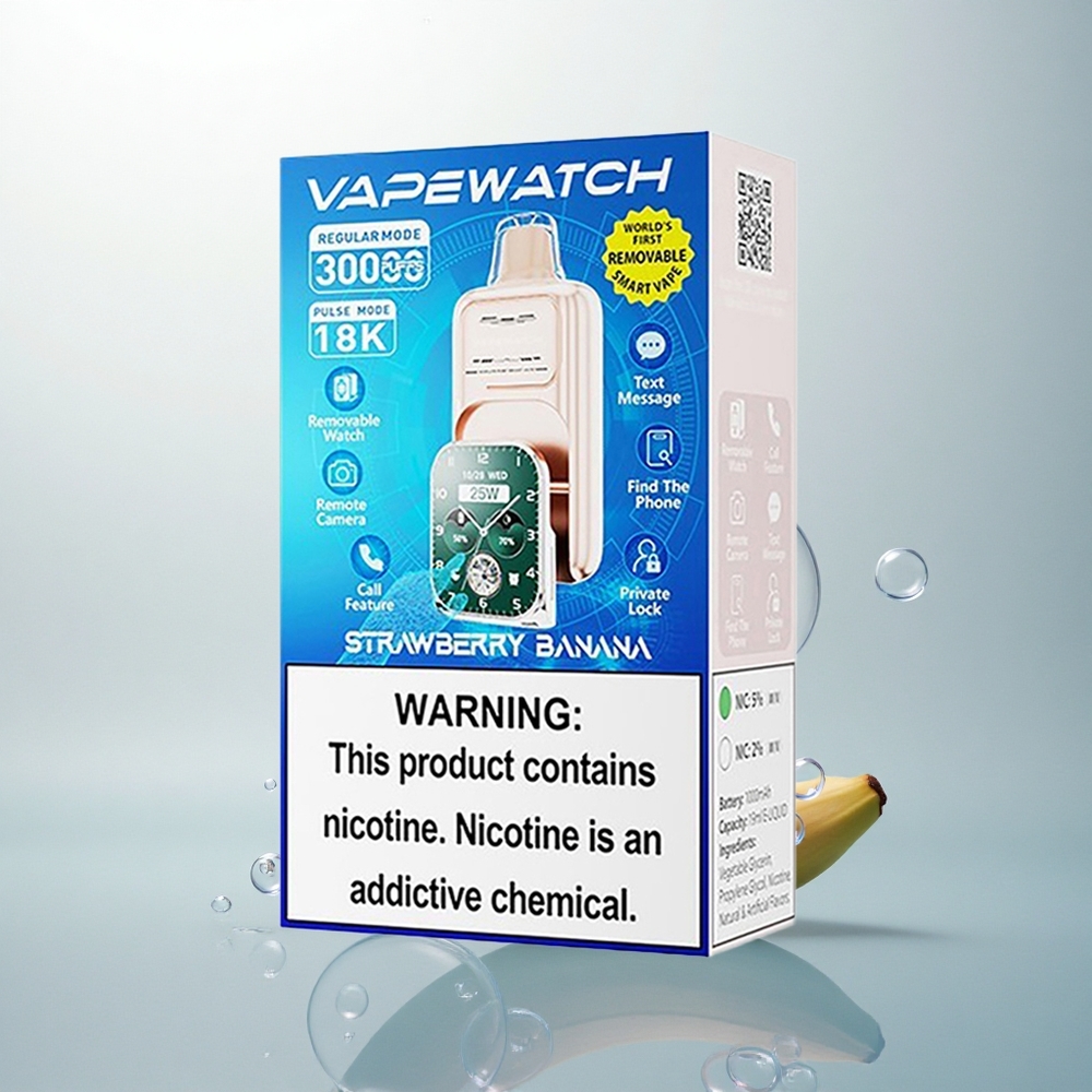 JNR VapeWatch 30000 Jahodovo-Bananový Dual Mesh 19mL 5% Type-C