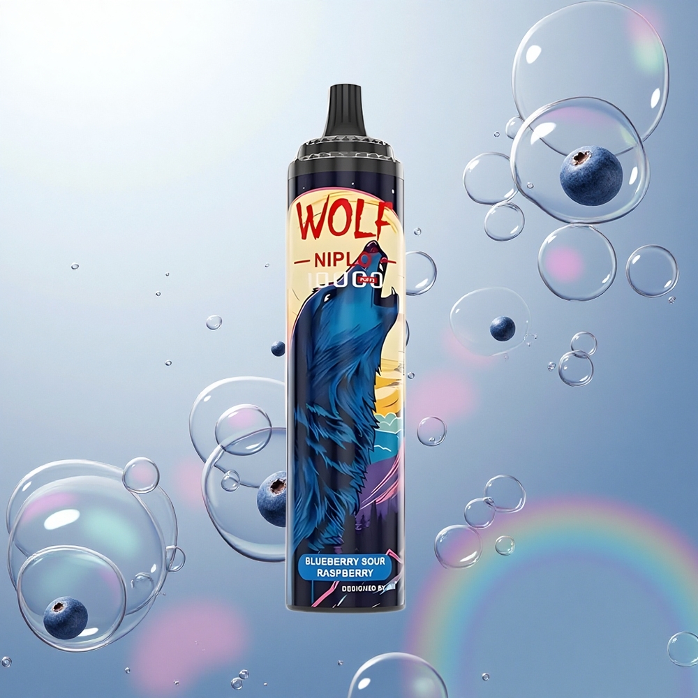 JNR Wolf Niplo 10000 Čučoriedka Kyslá Malina 20ml 650mAh Type-C
