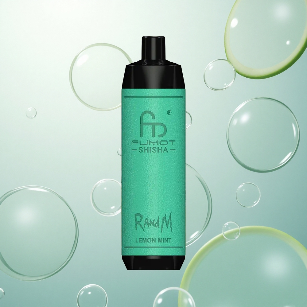 RandM Fumot Shisha 10000 Puffs Citrónová Mäta s LED Indikátorom a 0.6ohm Mriežkou RandM Fumot Shisha 10000 Puffs Citrónová Mäta s LED Indikátorom a 0.6ohm Mriežkou