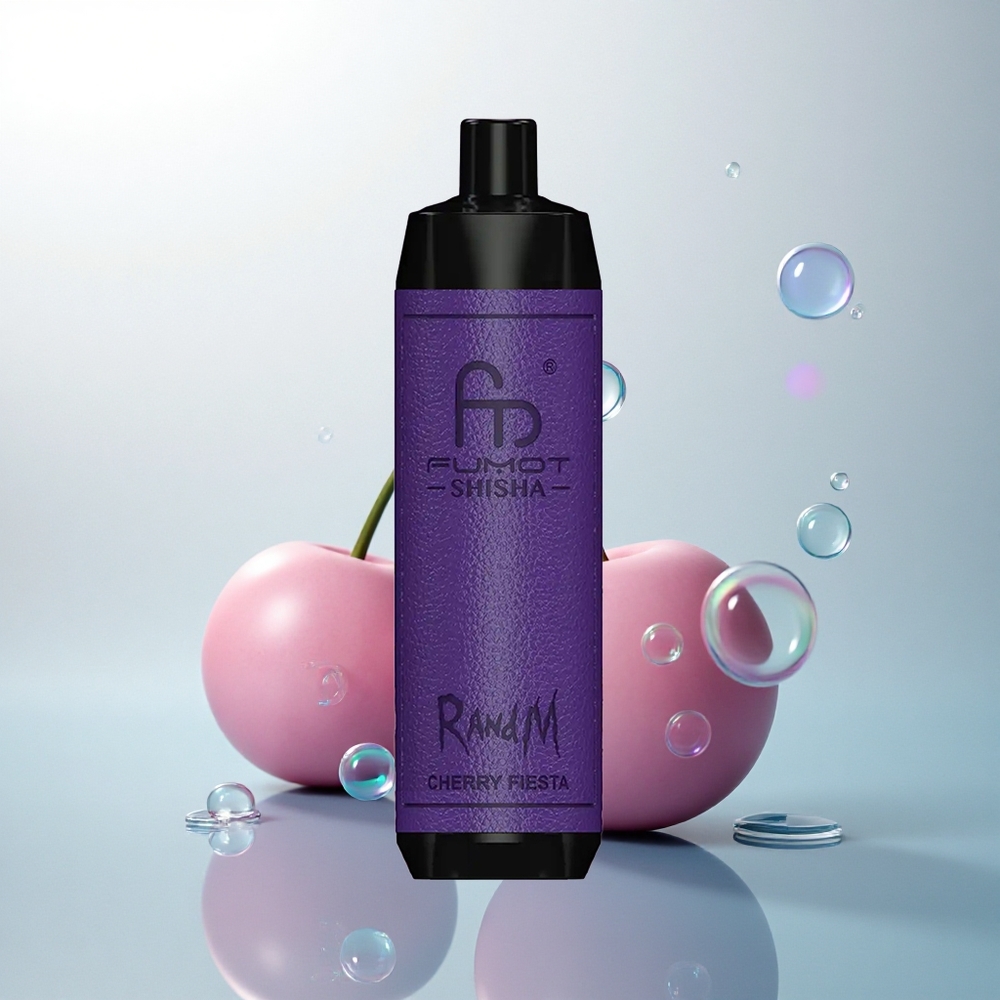 RandM Fumot Shisha 10000 Puffs Čerešňová Fiesta s LED Indikátorom a 0.5% Nikotínu RandM Fumot Shisha 10000 Puffs Čerešňová Fiesta s LED Indikátorom a 0.5% Nikotínu