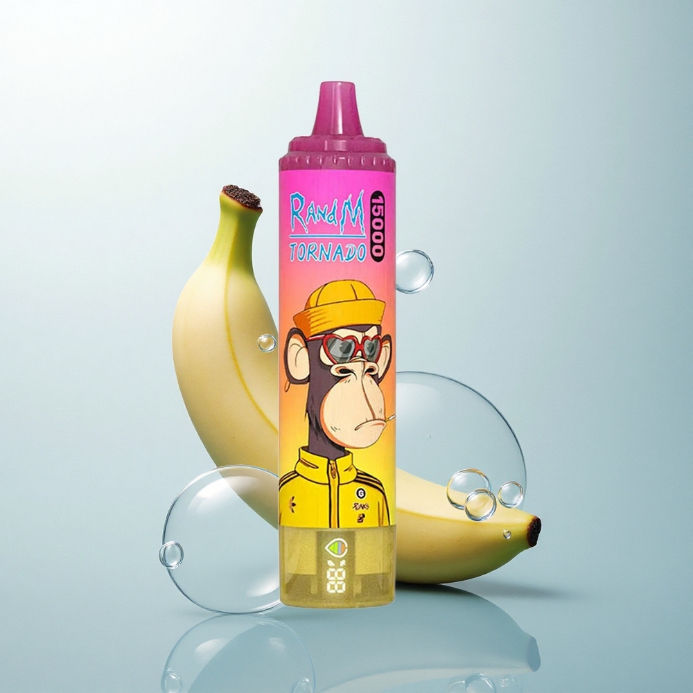 RandM Fumot Tornado 15000 Puffs Banánový ľad 25ml Mesh Type-C
