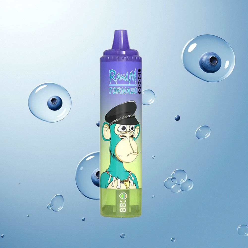 RandM Fumot Tornado 15000 Puffs Borovnicová Bublinková Žuvačka 25ml 850mAh Mesh