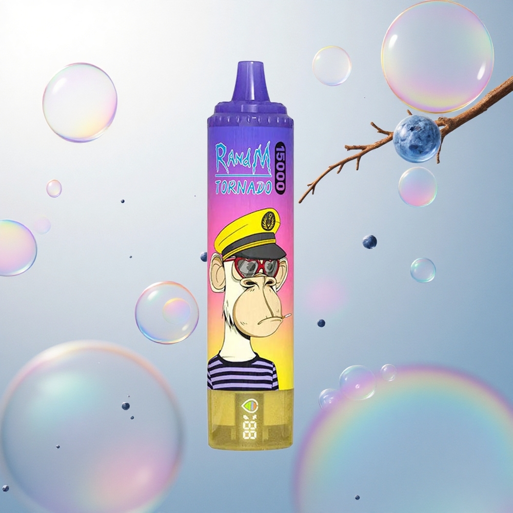 RandM Fumot Tornado 15000 Puffs Broskev Čučoriedka Cukrík 25ml Mesh 850mAh