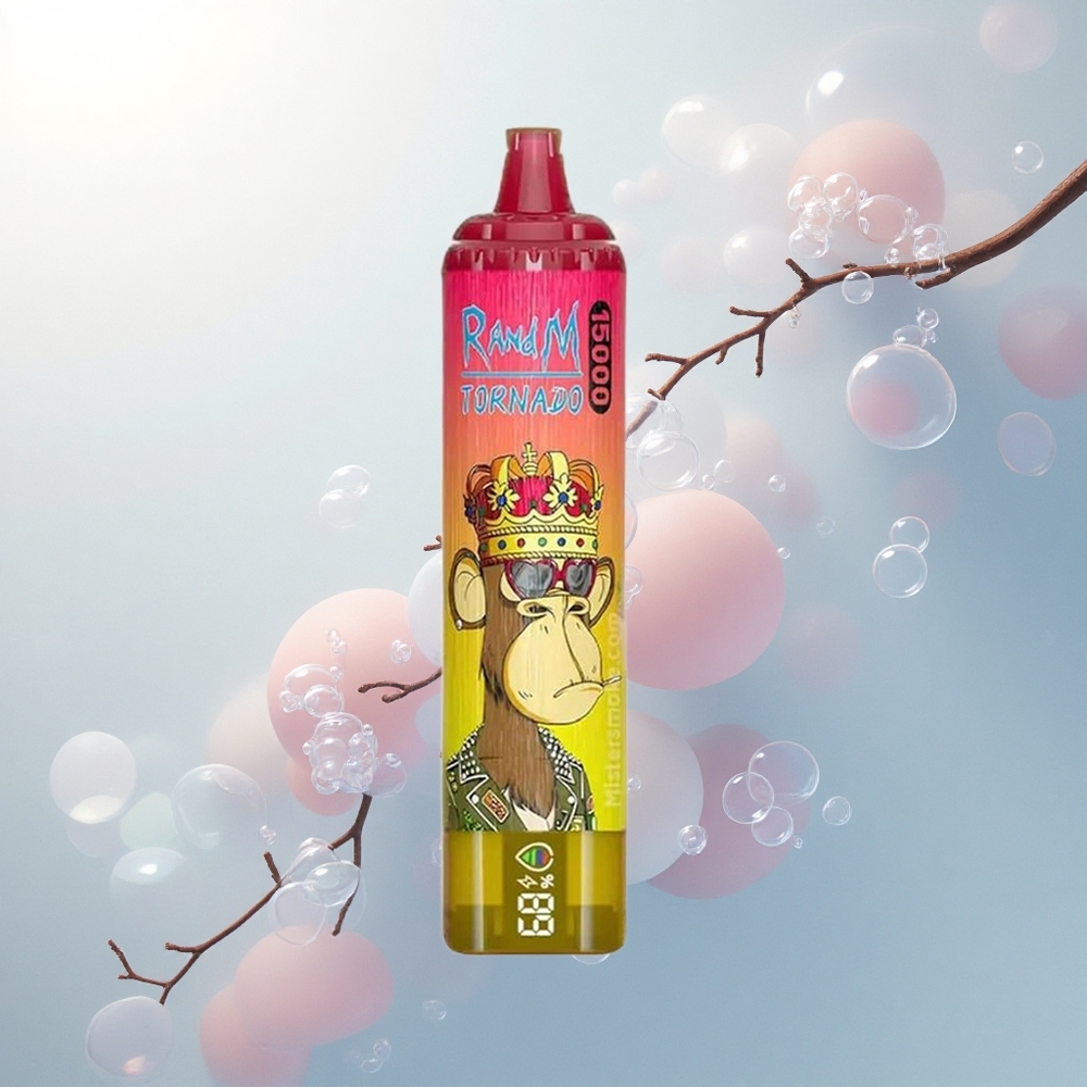 RandM Fumot Tornado 15000 Puffs Broskvový ľad s 25ml a Mesh Coil