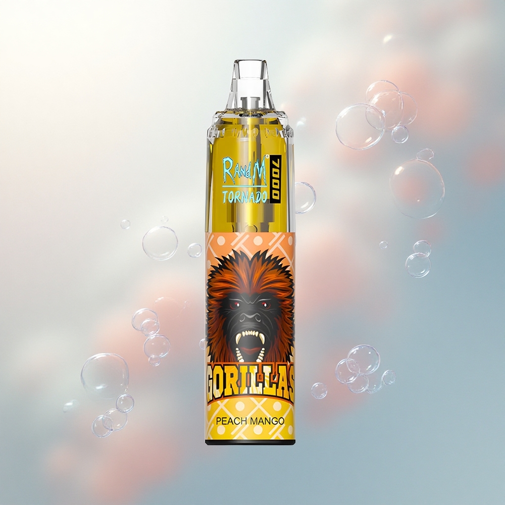 RandM Fumot Tornado 7000 Puffs Broskyňa Mango 14ML Typ-C RGB