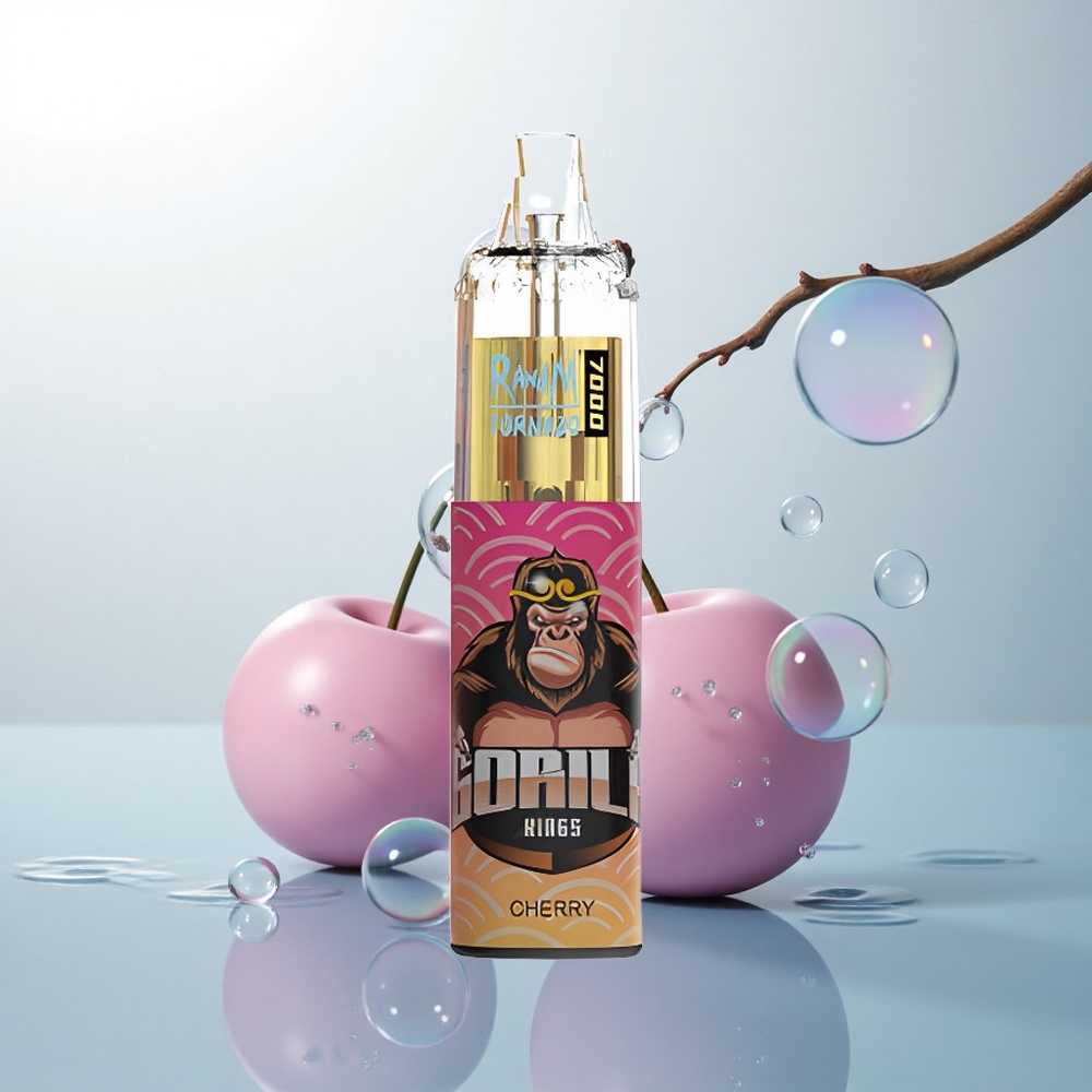 RandM Fumot Tornado 7000 Puffs Čerešňový Prúd 850 MAH Typ-C