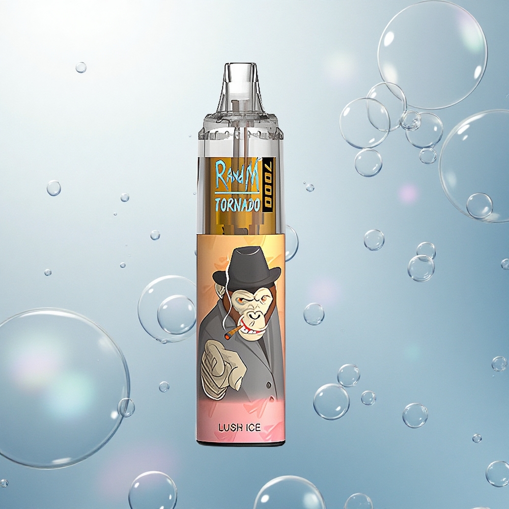 RandM Fumot Tornado 7000 Puffs Čerstvá ľadová 14ML Okruhová Svetlá