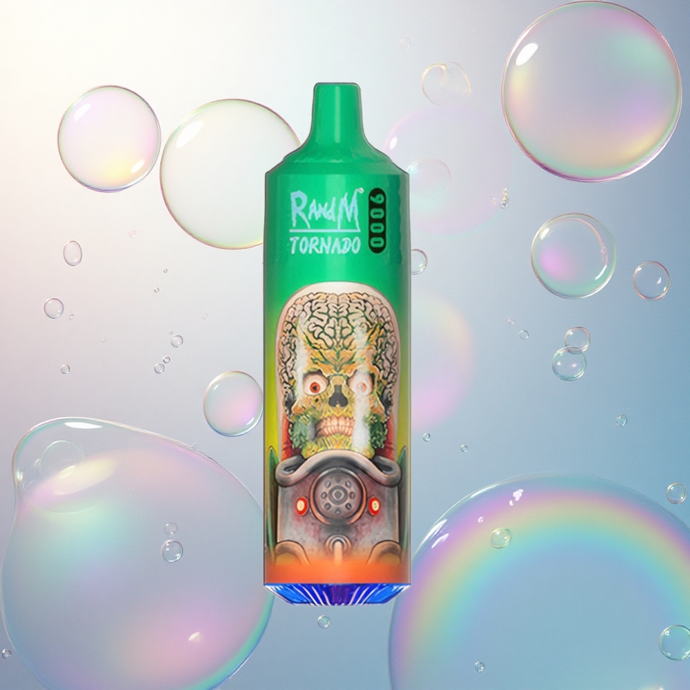 RandM Fumot Tornado 9000 Puffs Dúhové Cukríky s Mriežkovou Cievkou a 54 Príchuťami