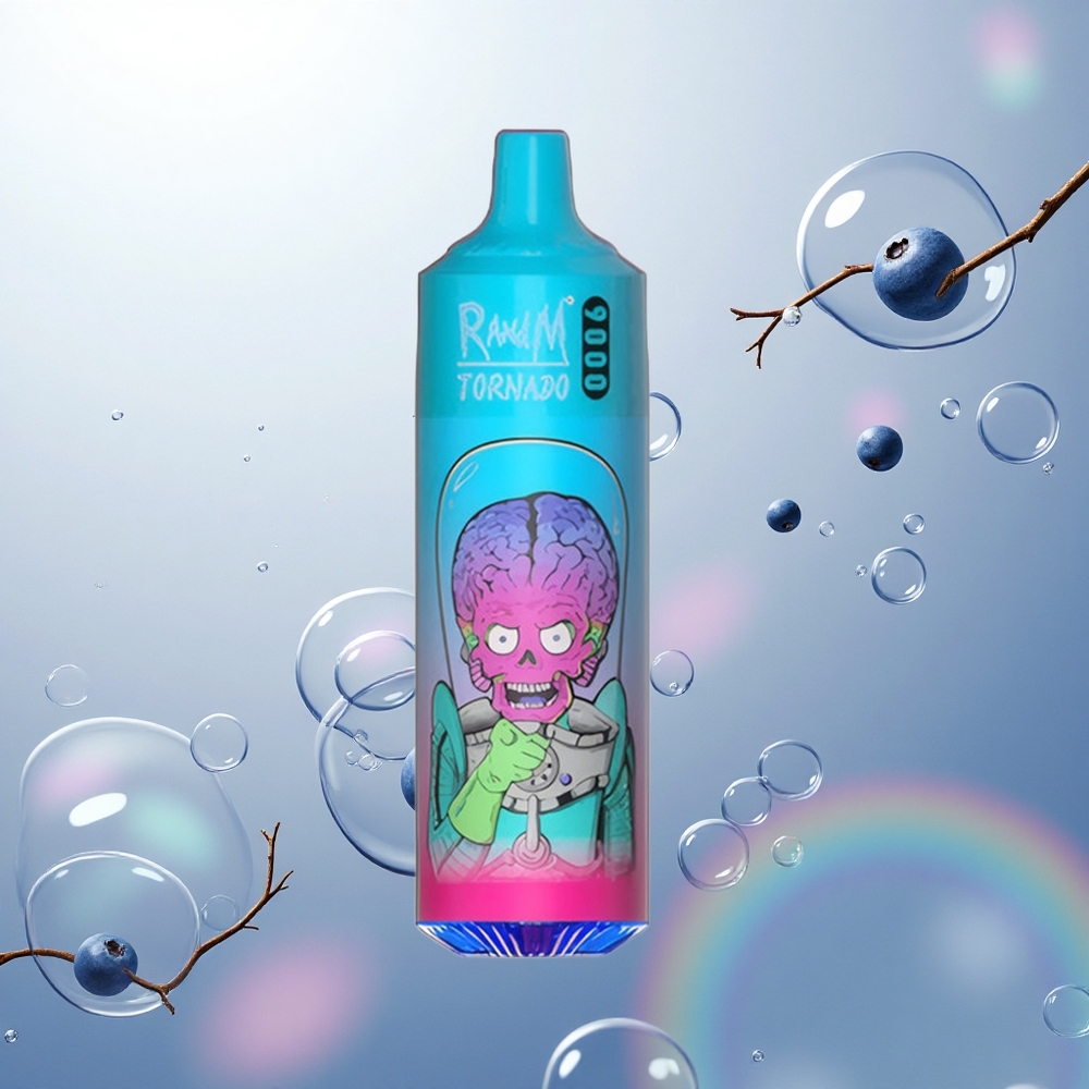 RandM Fumot Tornado 9000 Puffs Čučoriedka Malina Mesh RGB